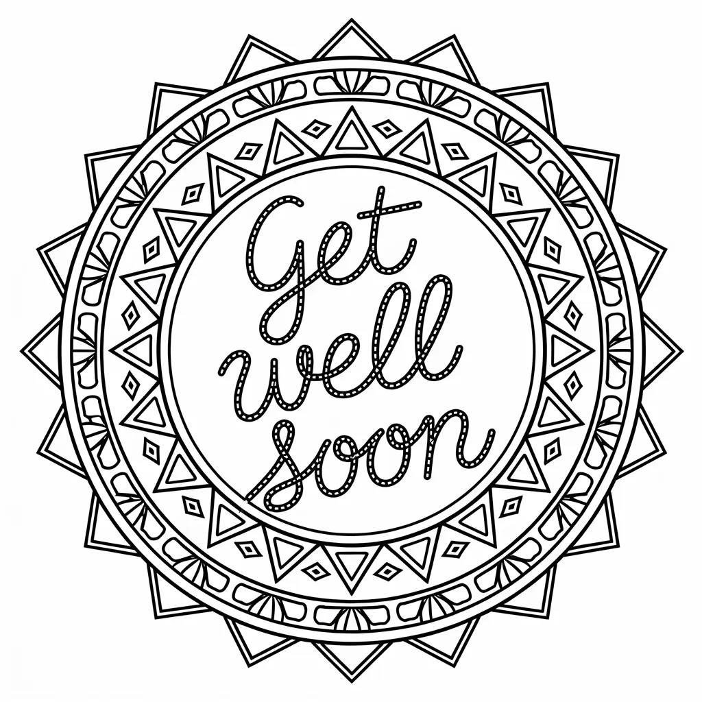 Mandala with Healing Words Hidden Inside