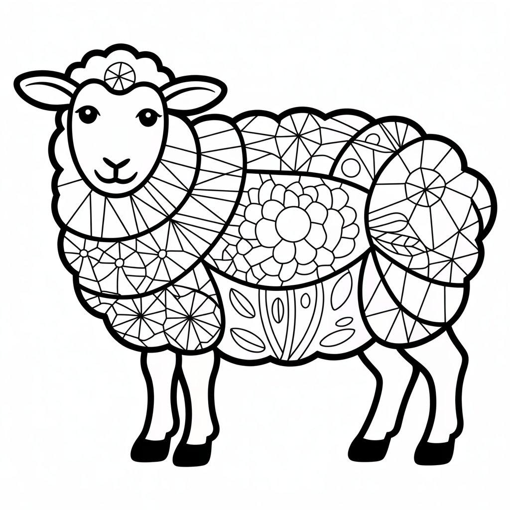 Mosaic Sheep Pattern