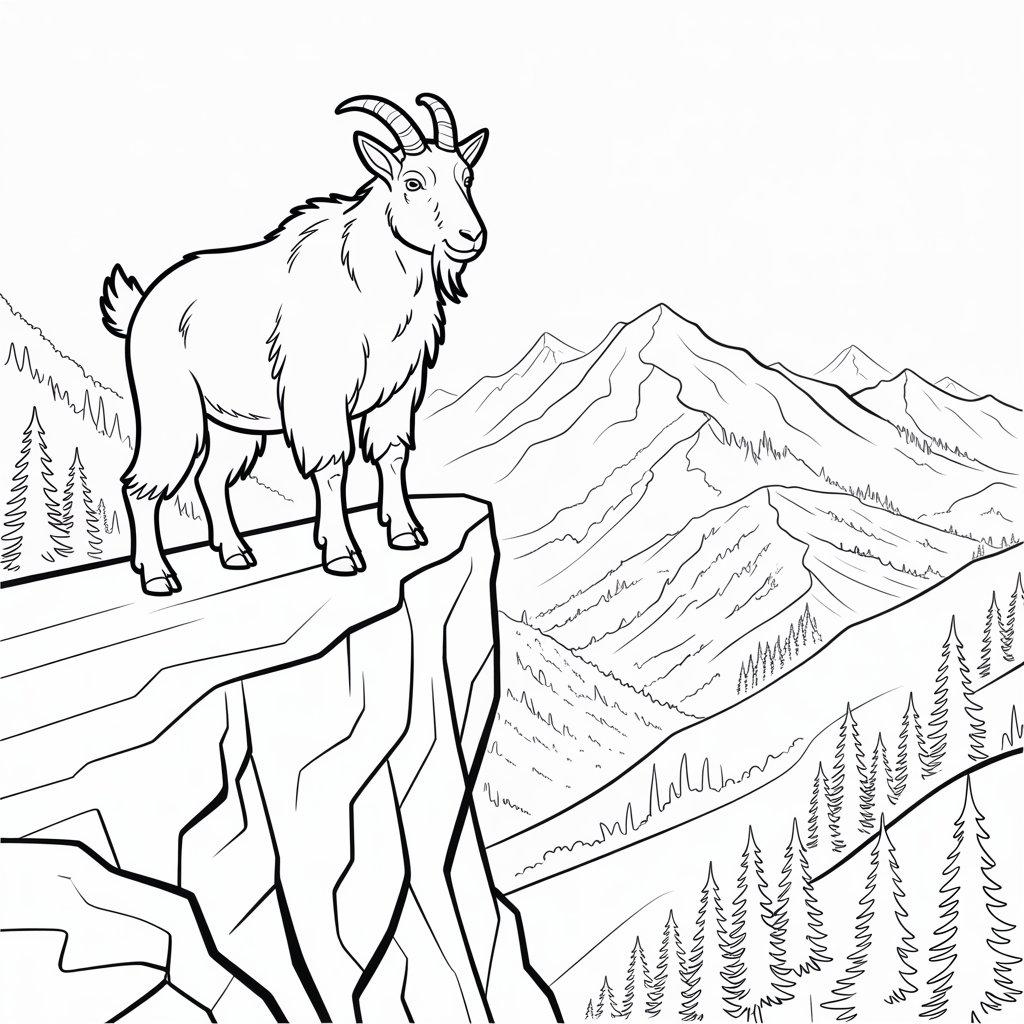 Mountain Goat on a Cliff