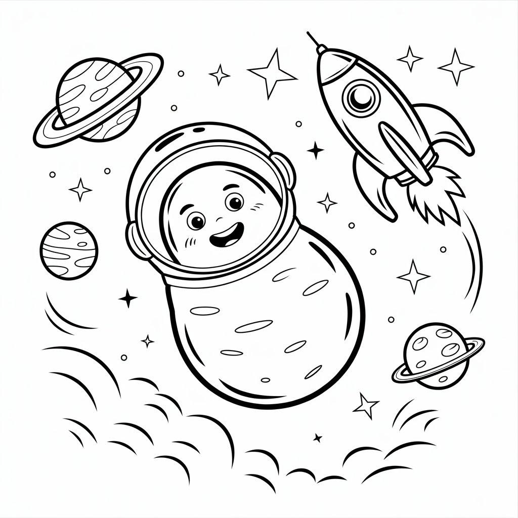 Potato Astronaut in Space