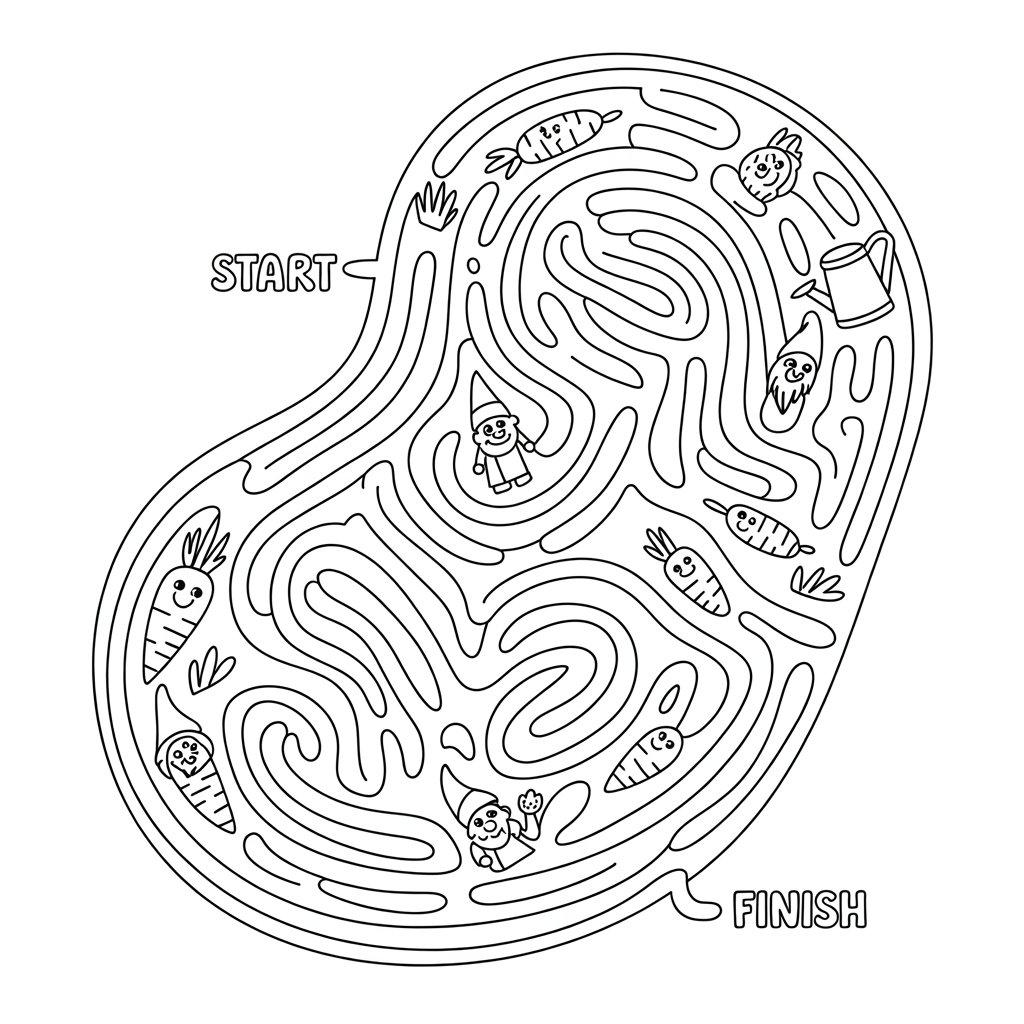 Potato Maze for Coloring