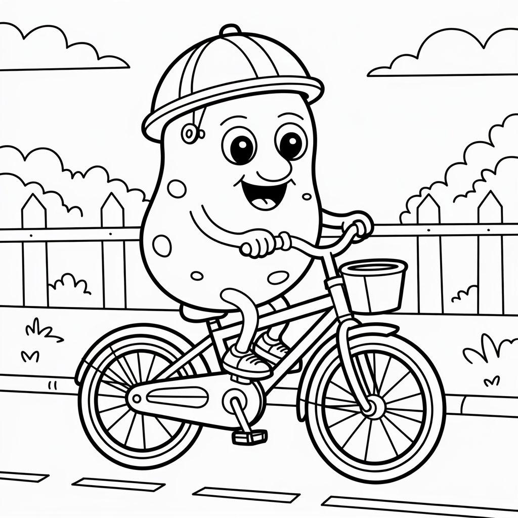 Potato Riding a Bicycle