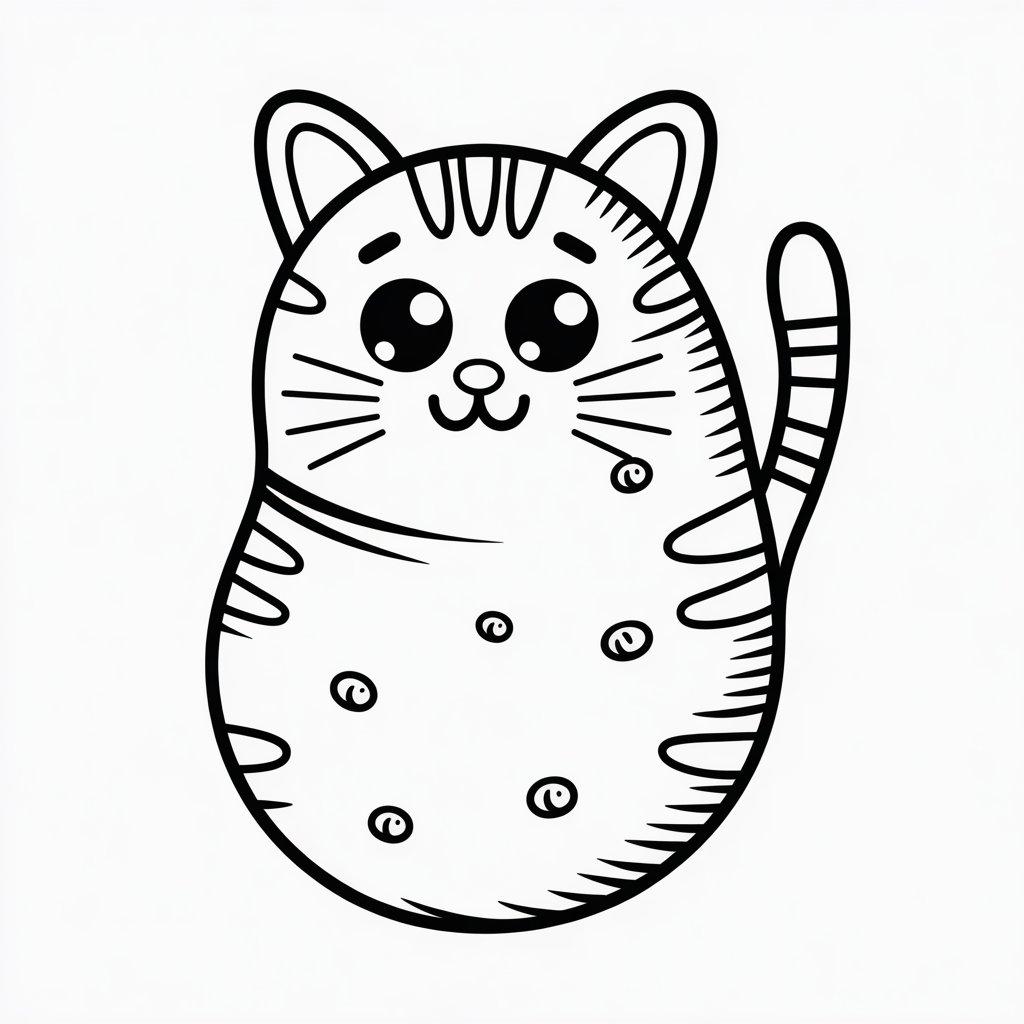 Potato Shaped Like a Cat
