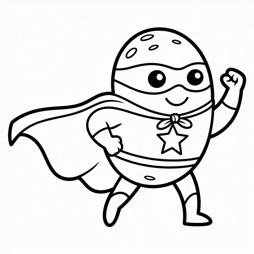 Potato Superhero with Cape