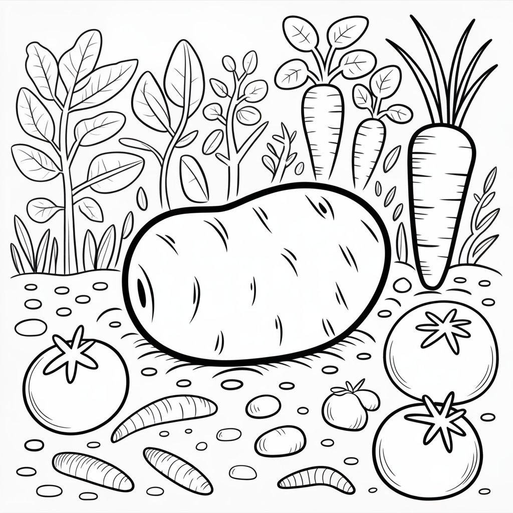 Potato in a Vegetable Garden