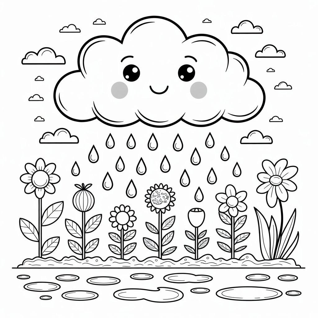 Rain Cloud Watering Garden