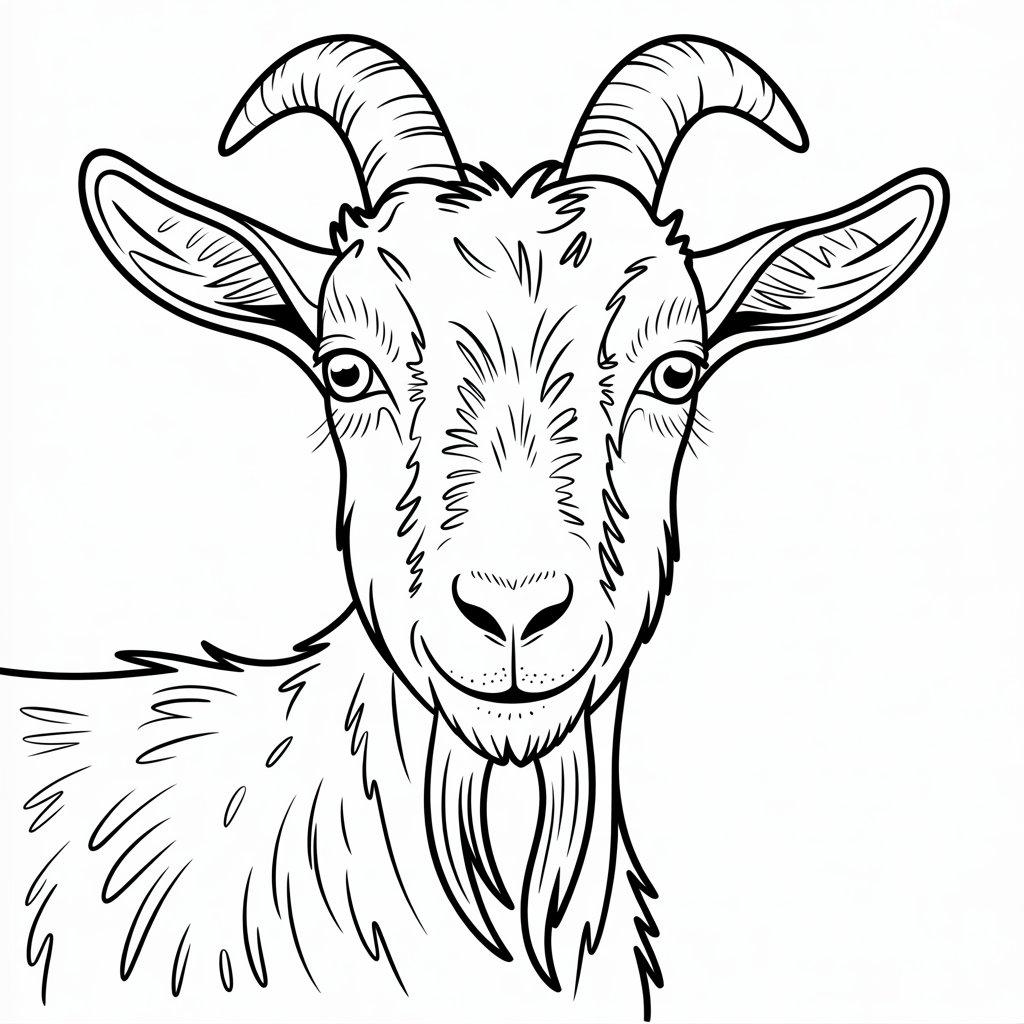 Realistic Goat Portrait