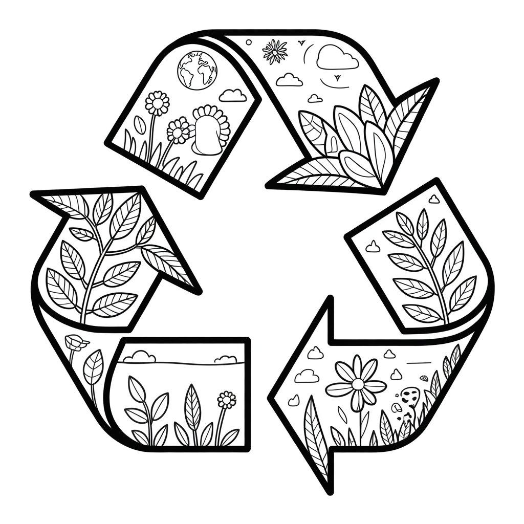 Recycle Symbol with Nature
