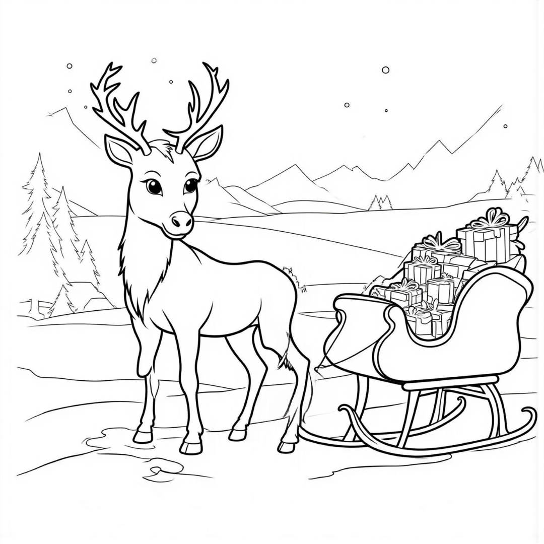 Rudolph And A Sleigh Full Of Gifts