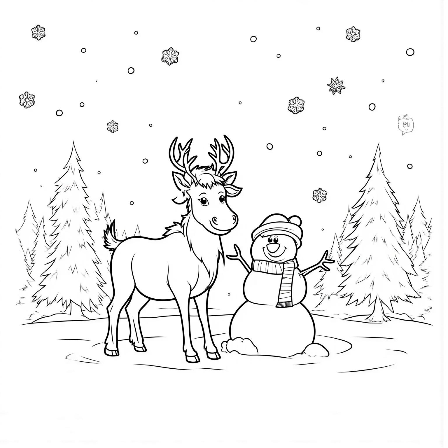 Rudolph And A Snowman