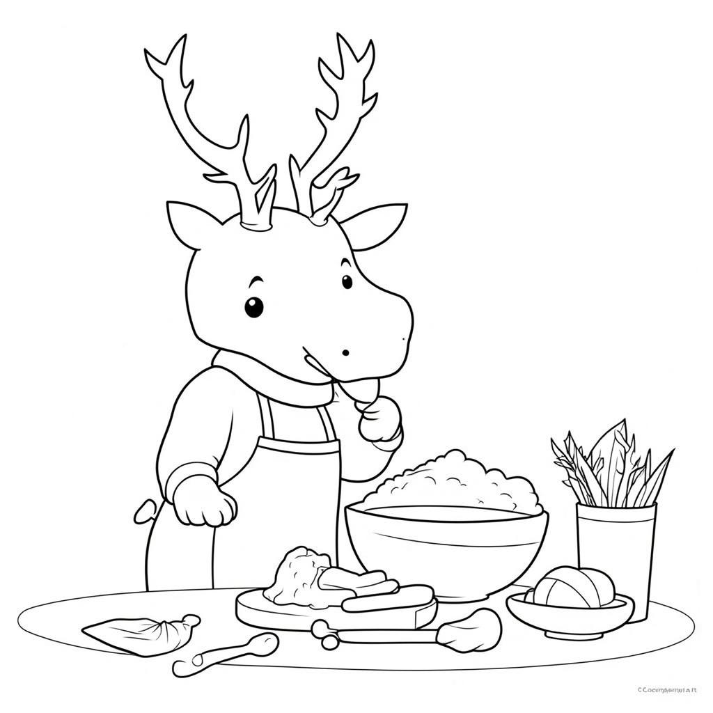 Rudolph in Kitchen
