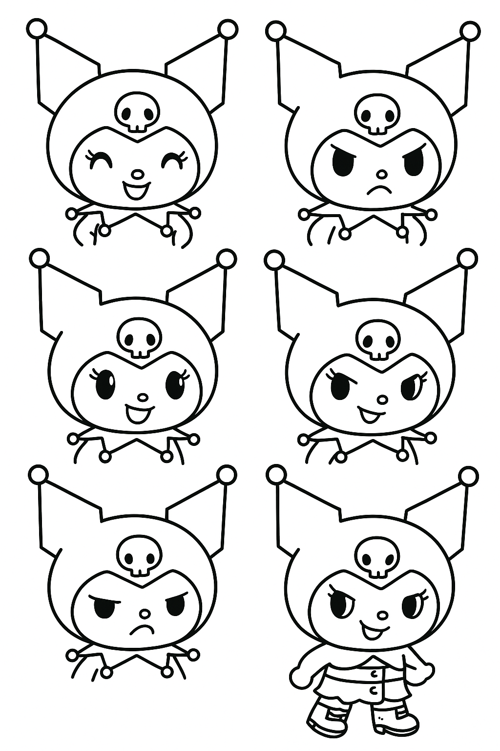 Sassy_Kuromi_Expressions_Sheet
