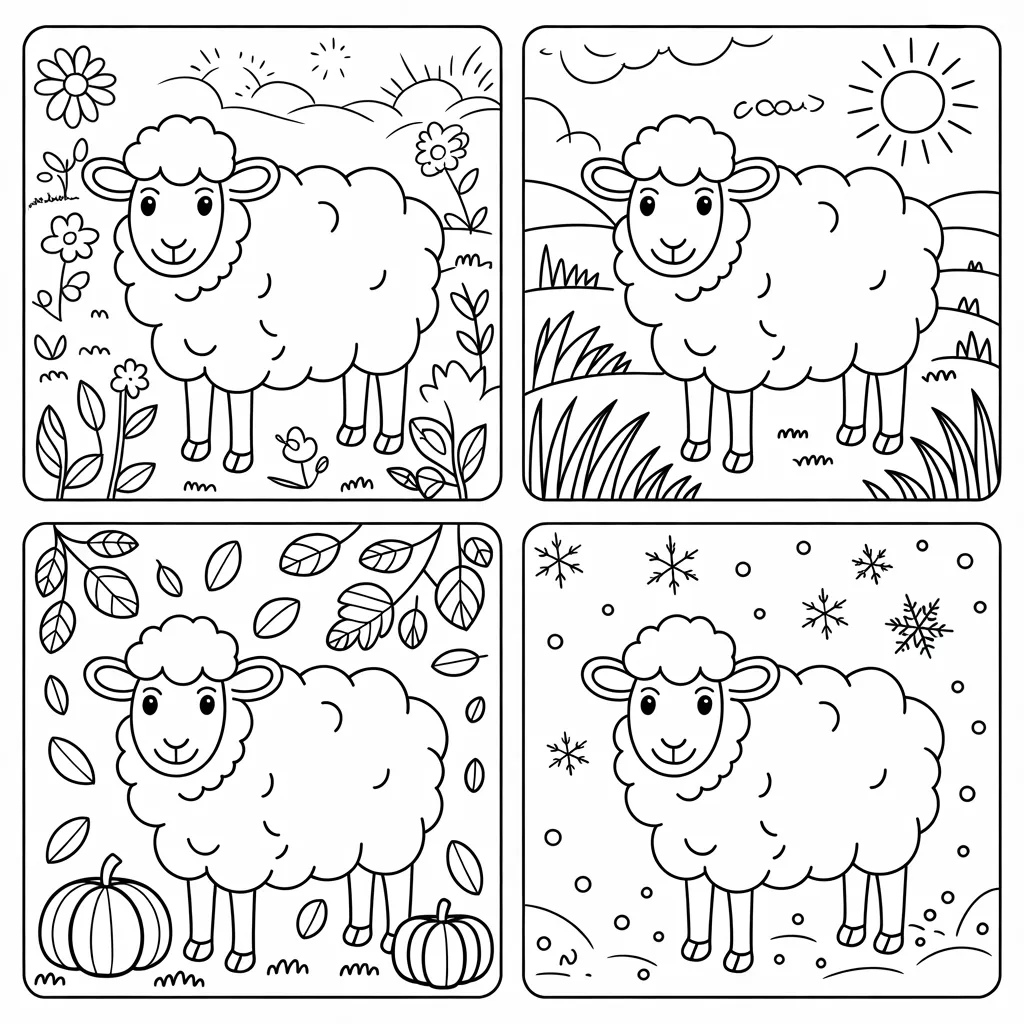 Sheep Through the Seasons