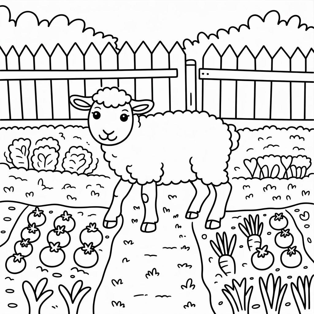 Sheep in the Garden