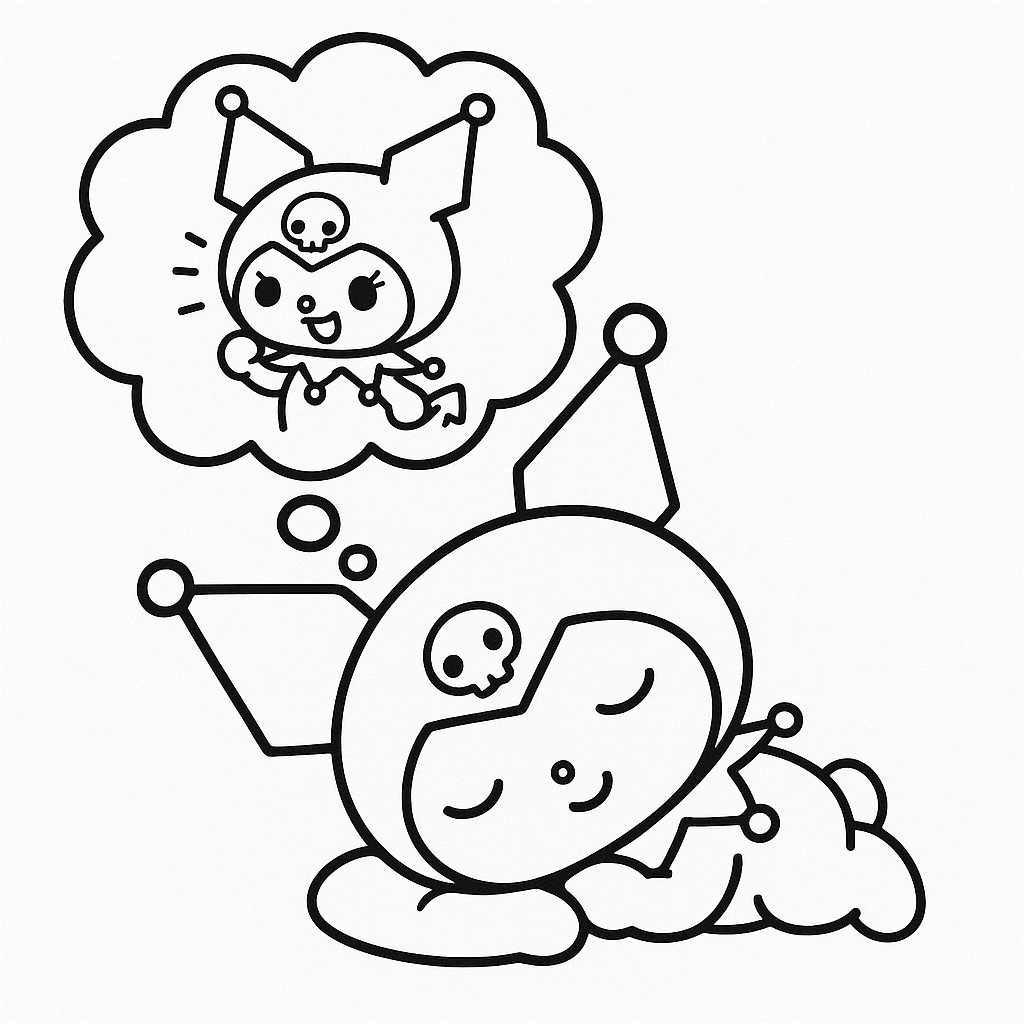 Sleeping_Kuromi_Dreaming_Mischief