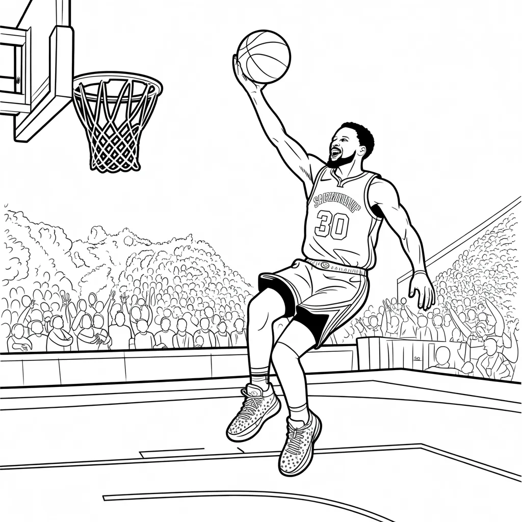 Steph Curry Shooting a Three-Pointer