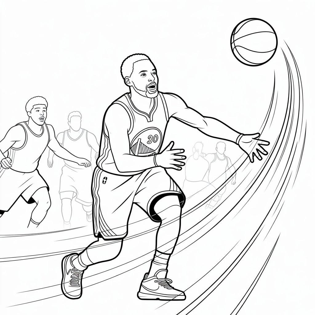 Steph Doing a No-Look Pass