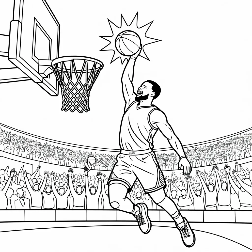 Steph Dunking (stylized or Fantasy Version)