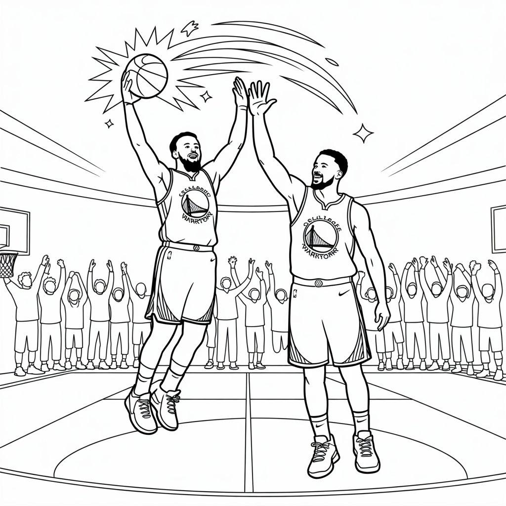 Steph with Klay Thompson as the Splash Brothers