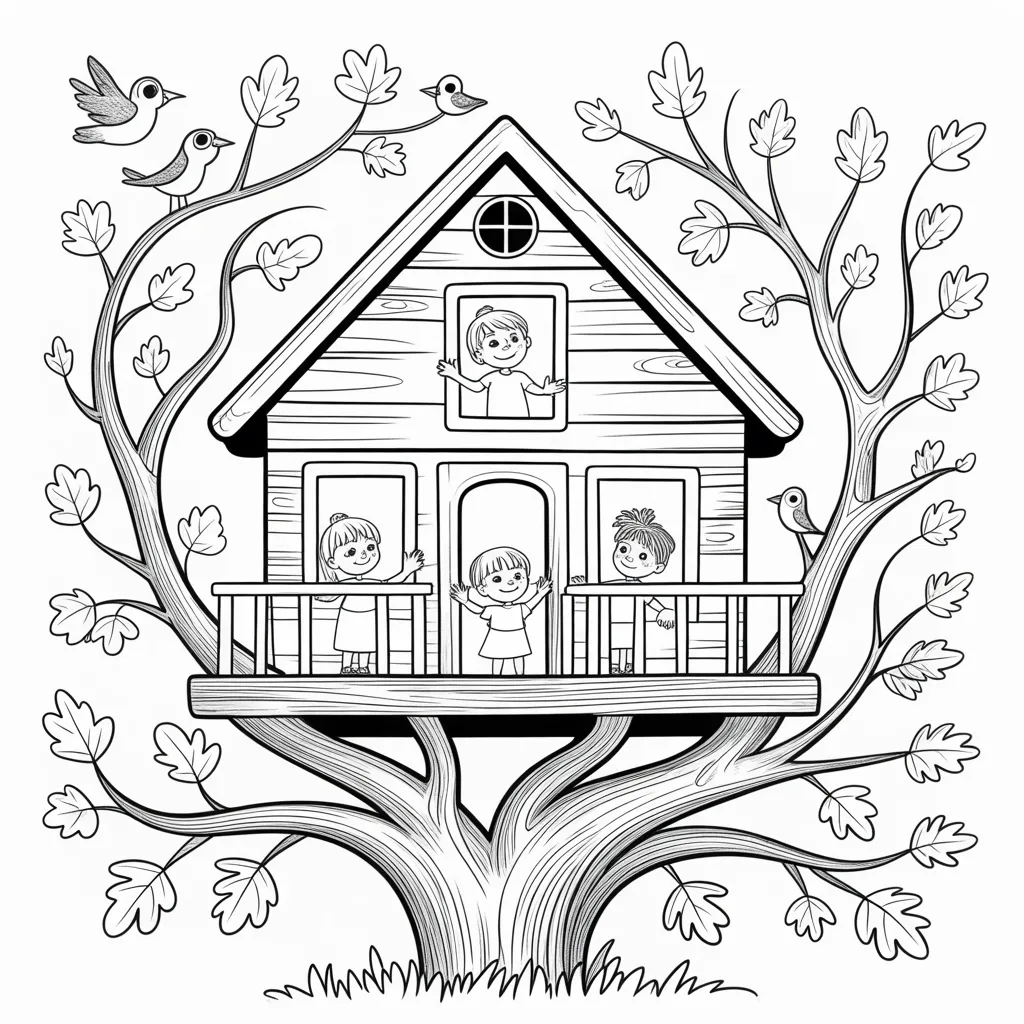 Treehouse in Big Oak Tree