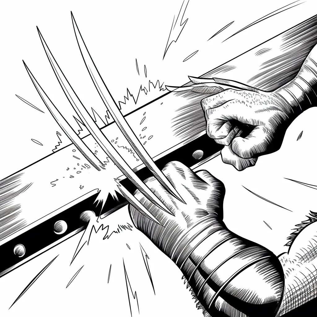 Wolverines_Claws_Cutting_Through_Steel