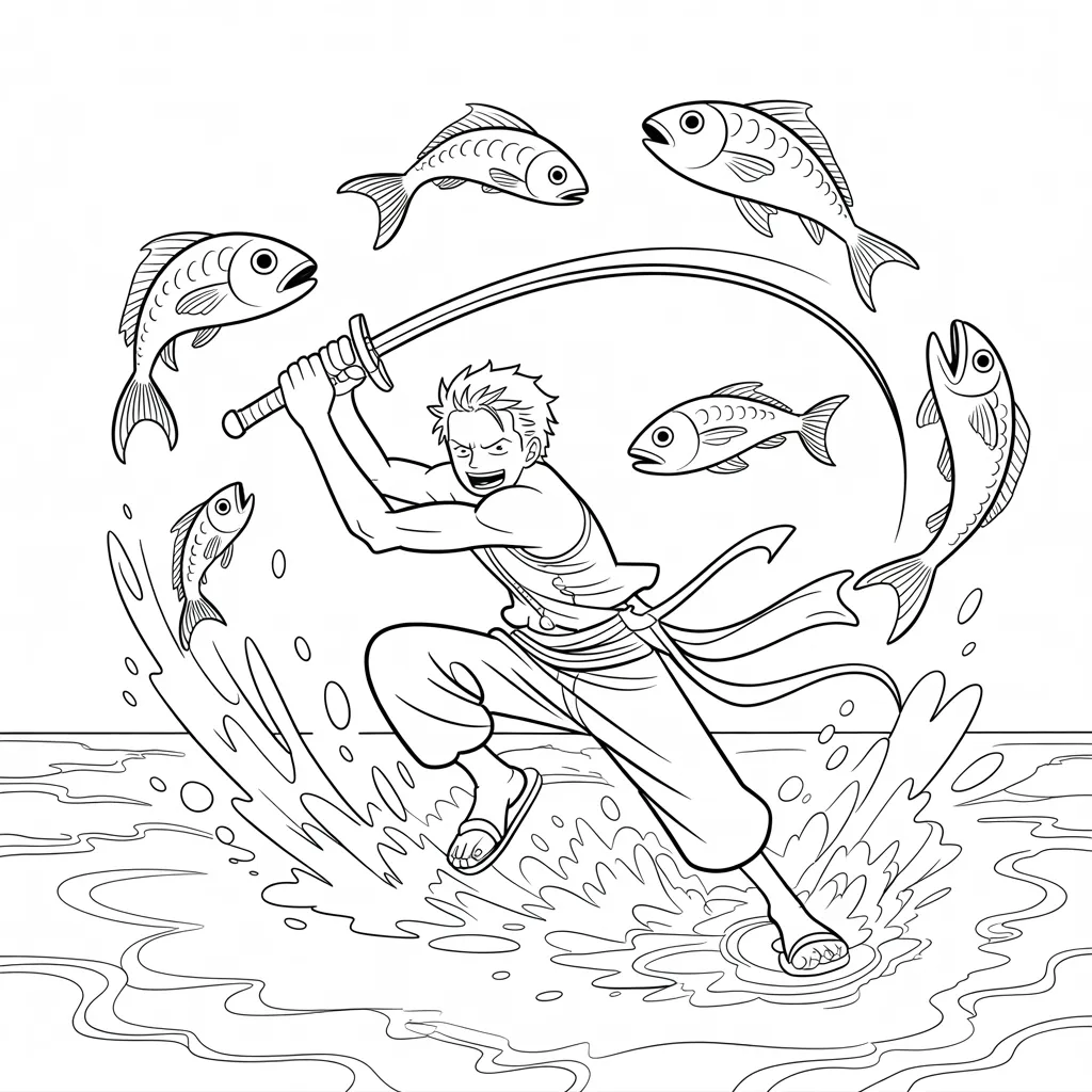 Zoro_Catching_Fish_with_Sword