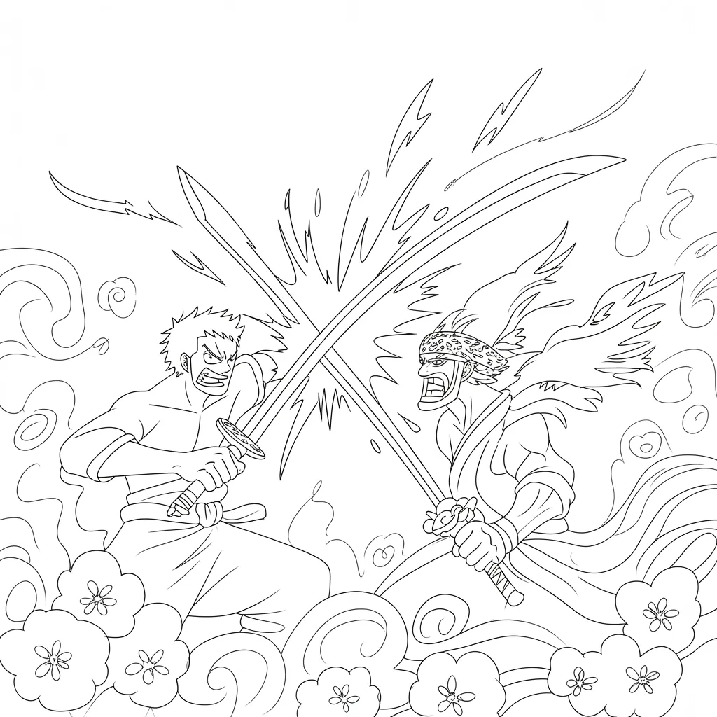 Zoro_Clashing_Swords_with_King_Wano_Arc