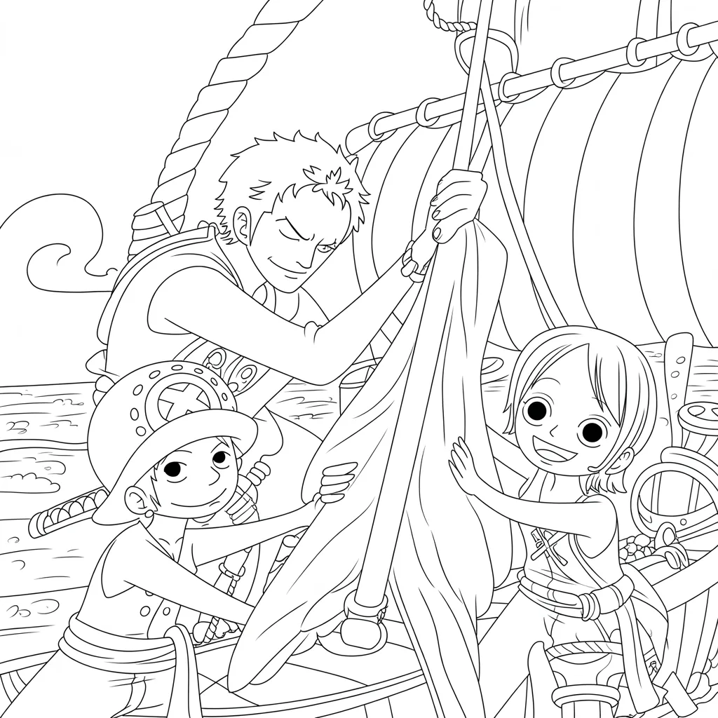 Zoro_Helping_Chopper_or_Nami