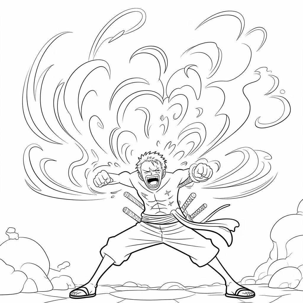 Zoro_Yelling_Mid-Battle_with_Aura_Lines