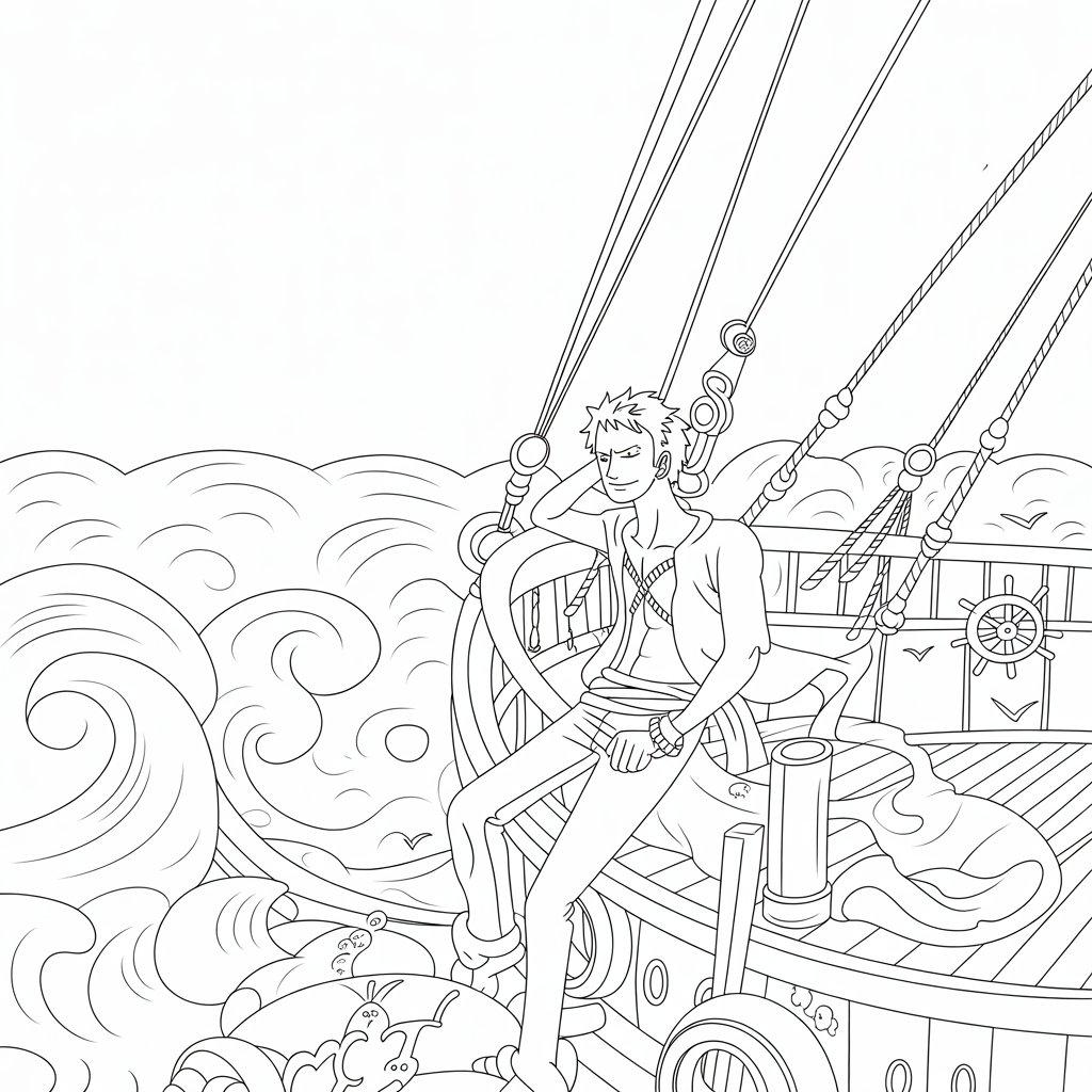 Zoro_on_Sunnys_Deck_with_Ocean_Waves