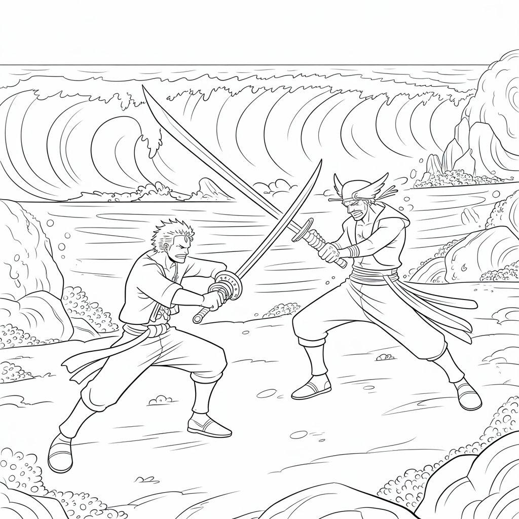 Zoro_vs_Mihawk_Training_Moment