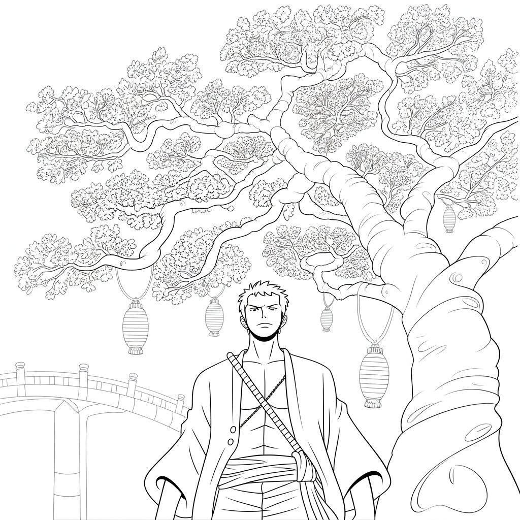 Zoro_with_a_Sakura_Tree_Background