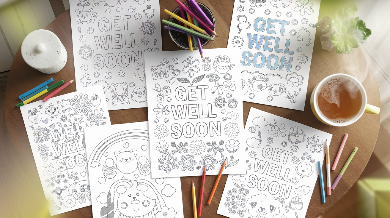 Find the perfect get well soon coloring pages to inspire joy and healing. A thoughtful way to show you care while engaging in a fun activity.