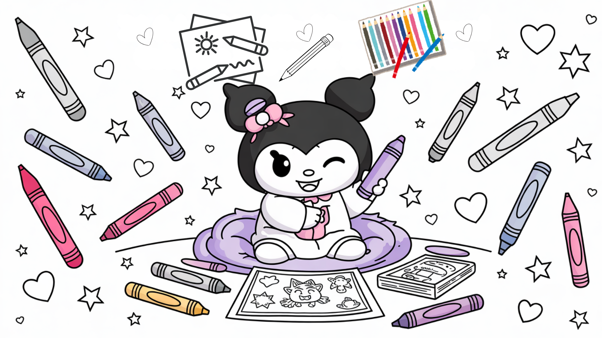 kuromi coloring pages