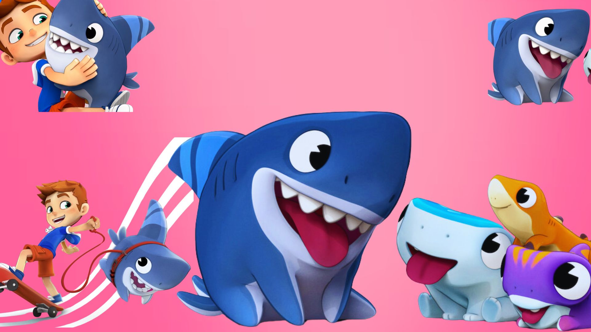 shark dog coloring page